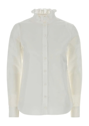 Alexander McQueen ruffle-collar shirt - White