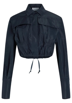 Patou cropped faille safari shirt - Blue