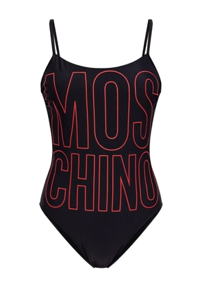 Moschino logo-print swimsuit - Black