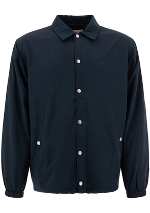 Maison Kitsuné logo-print shirt jacket - Blue