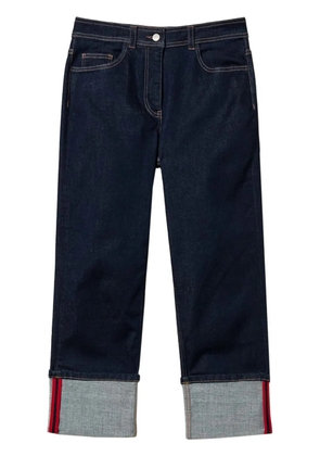 TWINSET folded cropped jeans - Blue