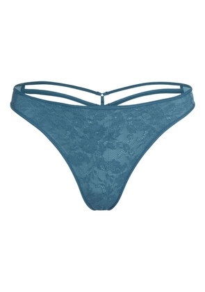 Marlies Dekkers lace-detail brazilian thong - Blue