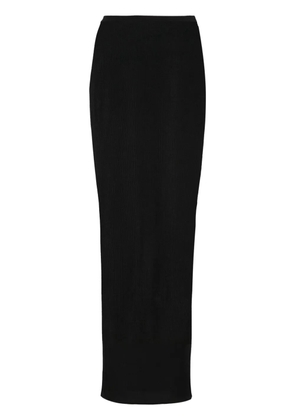 Nensi Dojaka fine-ribbed maxi skirt - Black