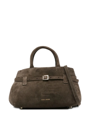 Manu Atelier Le Cambon suede tote bag - Green