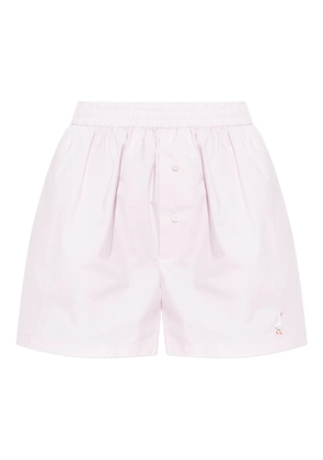 Moschino goose-embroidered shorts - Pink
