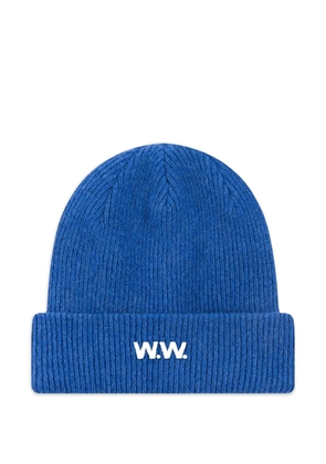 Wood Wood ribbed beanie - Blue
