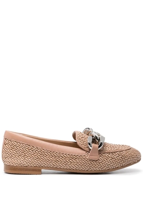 Casadei chain-link woven loafers - Neutrals