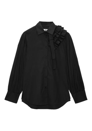 MSGM ruffled cotton shirt - Black