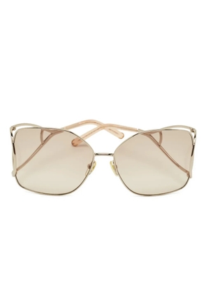 Chloé Pre-Owned Jackson oversized sunglasses - Gold