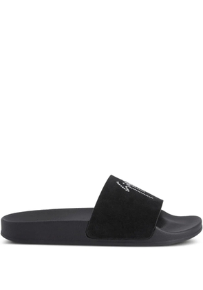 Giuseppe Zanotti crystal-embellished slides - Black