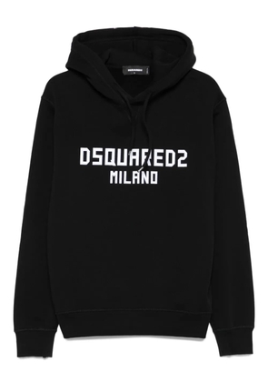 DSQUARED2 logo-embroidered hoodie - Black