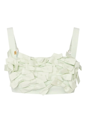 Elisabetta Franchi bow-embellished crop top - Green