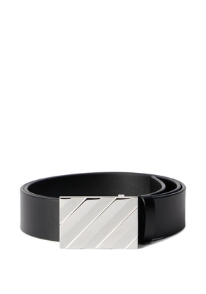 Off-White Diagonal buckle leather belt - Black