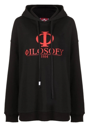 Philosophy Di Lorenzo Serafini logo-print drawstring hoodie - Black