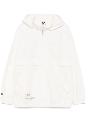 AAPE BY *A BATHING APE® AAPENOW moonface-logo half-zip jacket - White