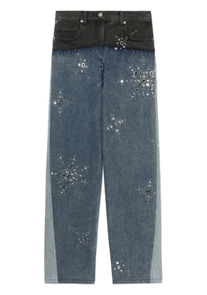 3.1 Phillip Lim eyelet-detail straight-leg jeans - Blue