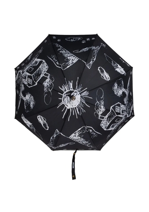 Moschino sketch-print umbrella - Black