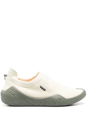 Stone Island Shadow Project logo-patch leather slip-on sneakers - Neutrals