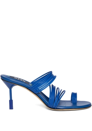 MSGM heeled leather sandals - Blue