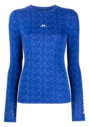 J.Lindeberg logo-print compression top - Blue