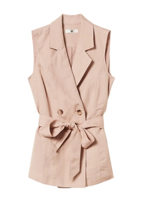 TWINSET linen-blend woven vest - Neutrals
