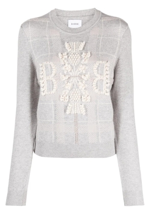 Barrie tartan-check cashmere jumper - Grey