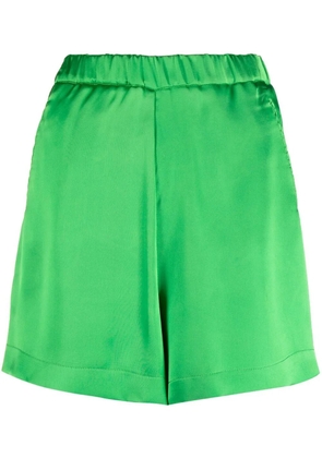 Blanca Vita Salixraso high-waisted satin shorts - Green