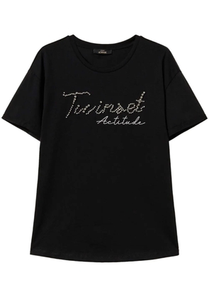 TWINSET lurex T-shirt - Black