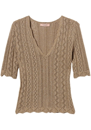 TWINSET pointelle-knit top - Neutrals