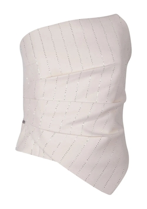 NISSA sequin-embellished top - White