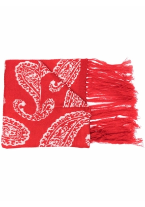 424 paisley pattern scarf - Red