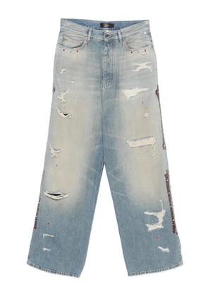 AMIRI distressed embellished jeans - Blue