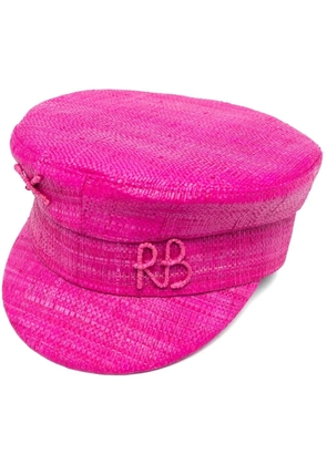 Ruslan Baginskiy embroidered-logo baker boy hat - Pink