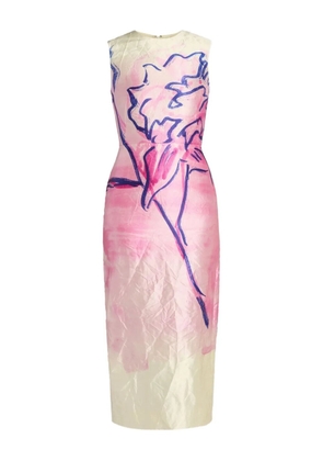 ERDEM floral-print sleeveless midi dress - Pink