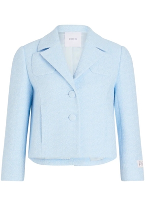 Patou cropped tweed jacket - Blue
