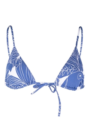 ERES Carlos bird-print bikini top - Blue
