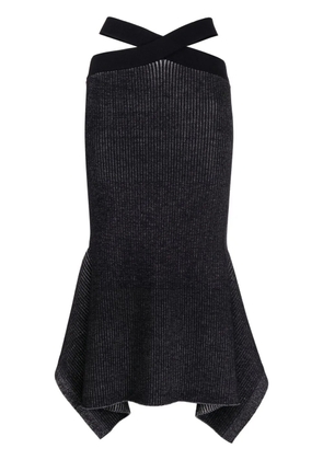 3.1 Phillip Lim ribbed-knit asymmetric skirt - Black