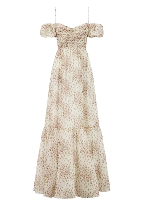 Giambattista Valli floral-print maxi dress - White
