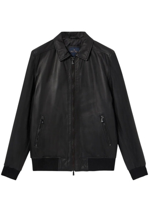 Brooks Brothers leather bomber jacket - Black