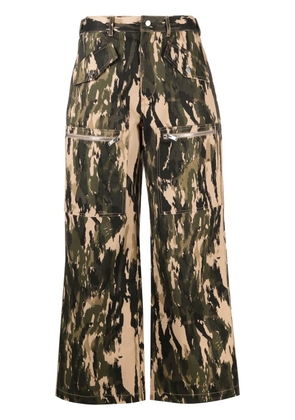 Dion Lee slouch-pocket trousers - Green