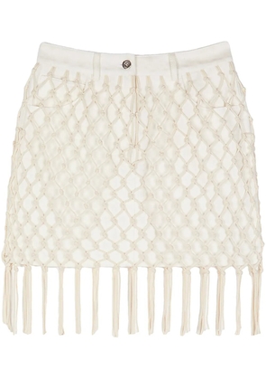 Ports 1961 Weaving-Inspired skirt - White