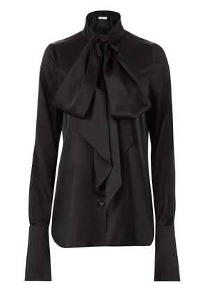 Nina Ricci satin lavaliere shirt - Black