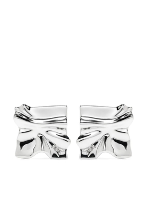 Patrizia Pepe crinkled earrings - Silver