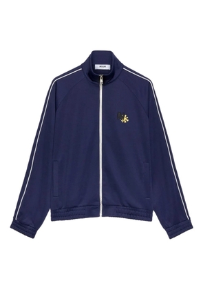 MSGM embroidered track jacket - Blue