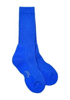 A-COLD-WALL* logo-print socks - Blue