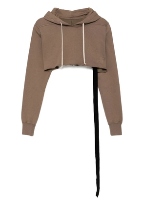 Rick Owens DRKSHDW cropped hoodie - Neutrals
