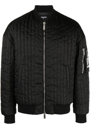 DSQUARED2 logo-patch bomber jacket - Black