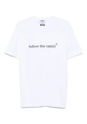MSGM lettering-print T-shirt - White