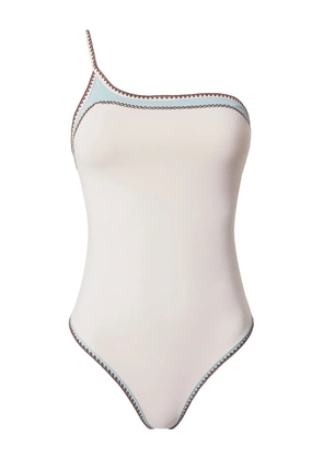 TWINSET one-shoulder bathing suit - White