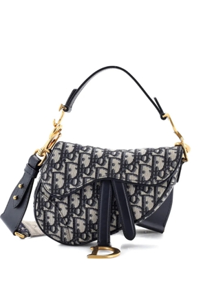 Christian Dior Pre-Owned Saddle Handbag Oblique Canvas Mini shoulder bag - Blue